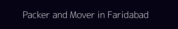  Packer and Mover in Faridabad